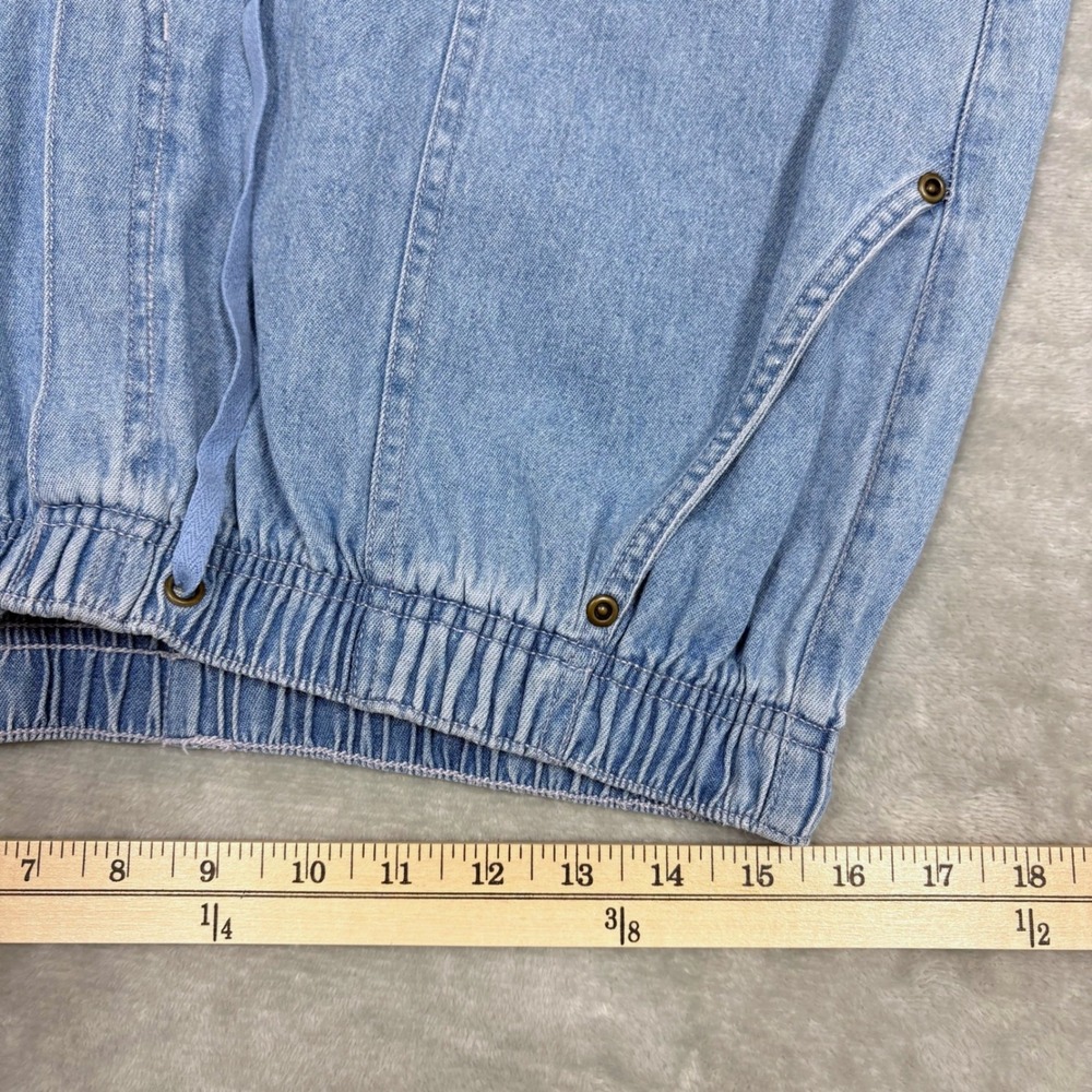 Classic Elements Capri Pants Women 18W Light Wash Denim Drawstring Elastic Waist - Picture 4 of 9